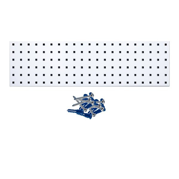 (1) 31.5 In. W x 9 In. H White Epoxy 18-Gauge Steel Square Hole Pegboard Strip