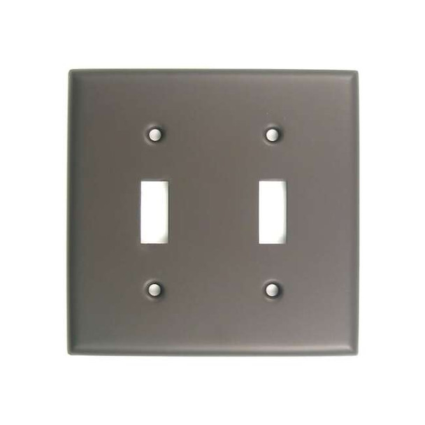 Double Switch Plate, Number of Gangs: 2 Oil Rubbed Bronze Finish