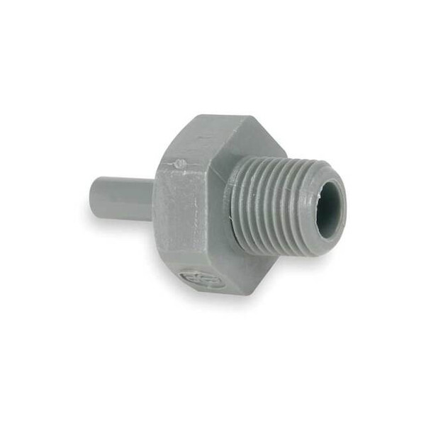 John Guest Push-Fit Adapter Fitting, Acetal, Gray, 10 PK PI050802S-PK10