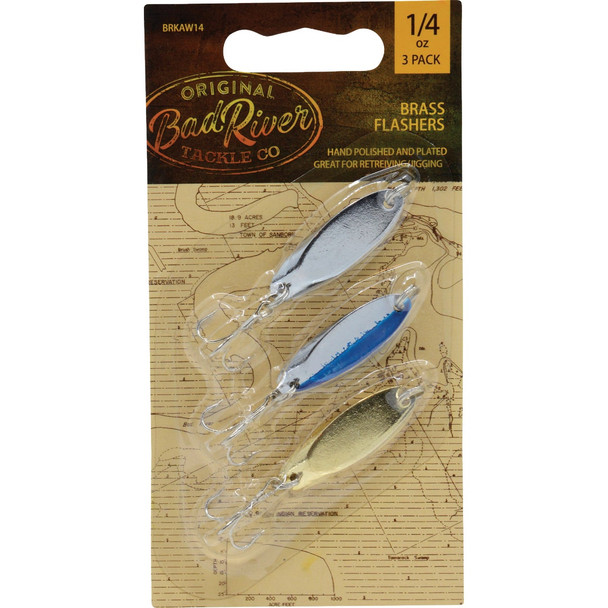Bad River 1/4 Oz. Brass Flashers (3-Pack) BRKAW14