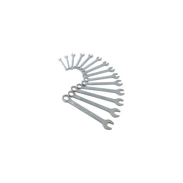 Sunex Tools 9715A 14 PC. 6-19MM Metric Raised Panel Combination Wrench Set W/ St