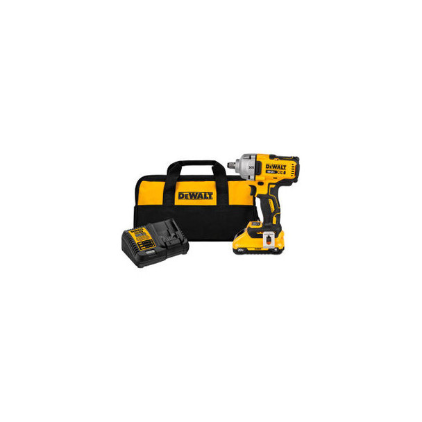 DeWalt 20V MAX XR 1/2"" Mid-Range Impact Wrench Kit with Hog Ring Anvil