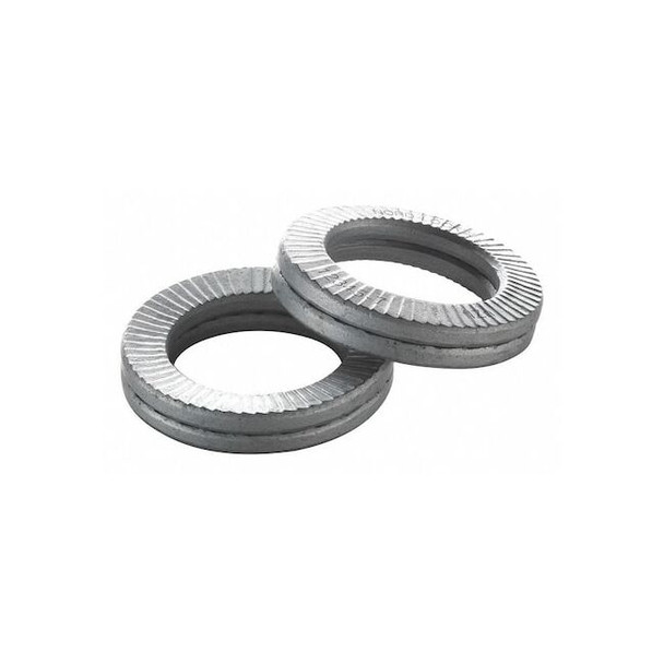 Wedge Lock Washer, For Screw Size 12 mm Steel, Zinc Plated Finish, 100 PK