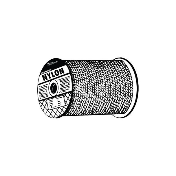 Solid Braid Ropes, 1/8 in x 1,000 ft, Nylon (Polyamide), White