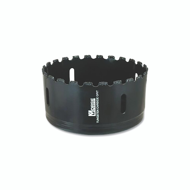 Tungsten Carbide Grit Hole Saw, 5 in Cutting dia, 1-1/2 in Cutting Depth, Arbor Required (Sold Separately)