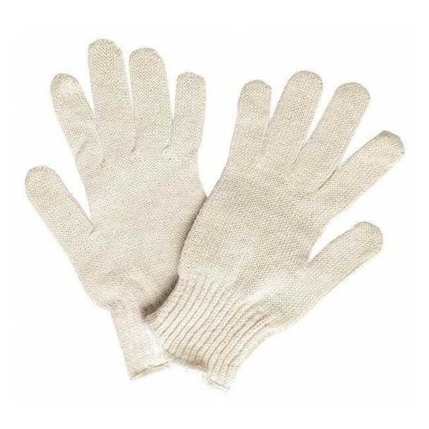 Mcr Safety Econ Weight 100 per Cotton Naturl,M,PK12 9638XLM