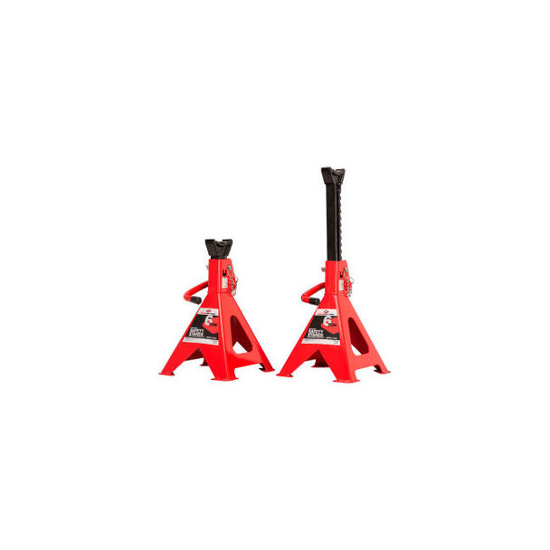 American Forge & Foundry Jack Stands 6 Ton Ratchet Type Red Pair
