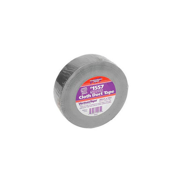 3M VentureTape Premium Cloth Duct Tape 2 IN x 60 Yards Silver 1557