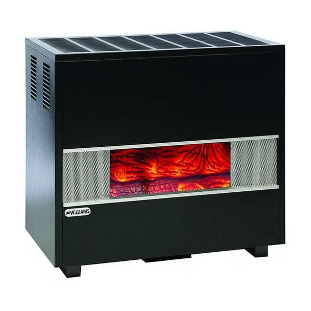 Hearth Heater, Natural Gas, Top Vent Vent Type, Gravity Convection