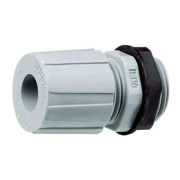 Conduit Fitting Grounding Connector, Liquid-Tight, Nylon, Gray