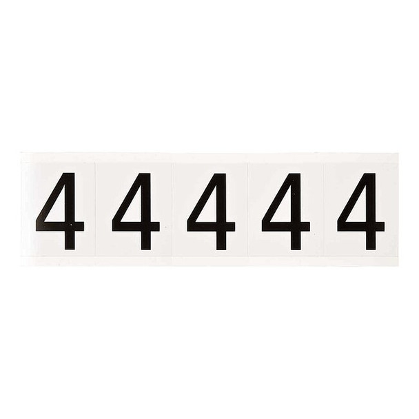 Brady NumberLabel,Vinyl,2-1/4inH,1-3/4inW,PK5 9714-4