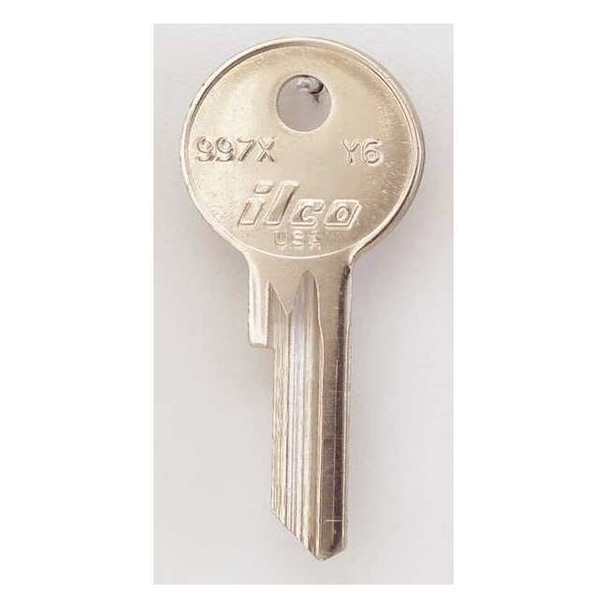 Kaba Ilco Key Blank,Brass,Type Y6,4 Pin,PK10 997X-Y6