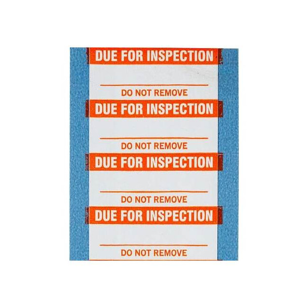 Brady InspectionLabel,White/Orange,PK25 WO-20-PK