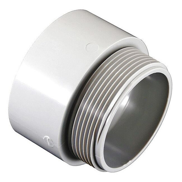 Cantex Conduit Fitting Adapter, 2-1/2 in, Threaded, PVC, PVC Coated 5140109