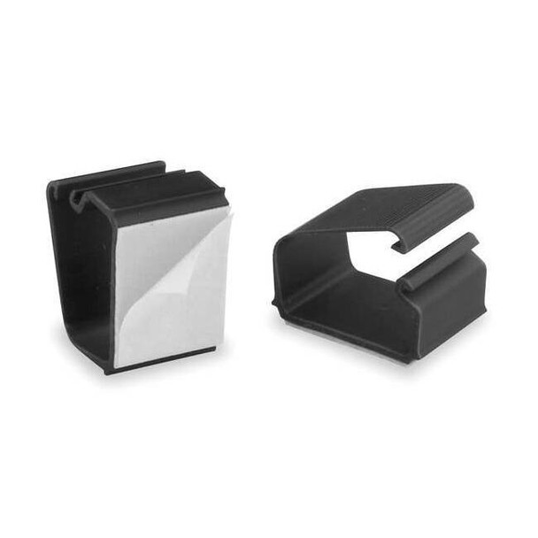 Master Caster Wire Clips,Wall/Desk,7/8in H,Blk,PK6 00204