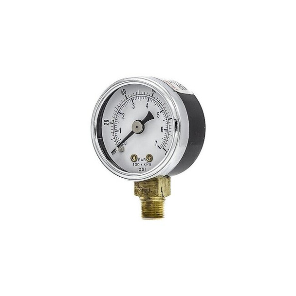 Manufacturer Varies Pressure Gauge, 1/4 in NPT, Bottom Location 101D-204E