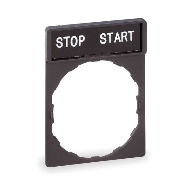 Schneider Electric Legend Plate, Rectangular, Stop-Start ZBY2366