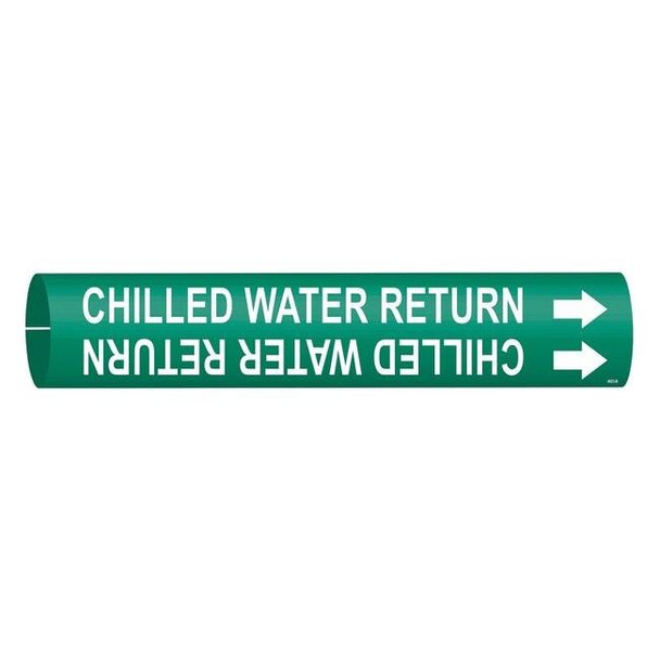 Brady Pipe Marker,Chilled Water Return,Green, 4023-B 4023-B