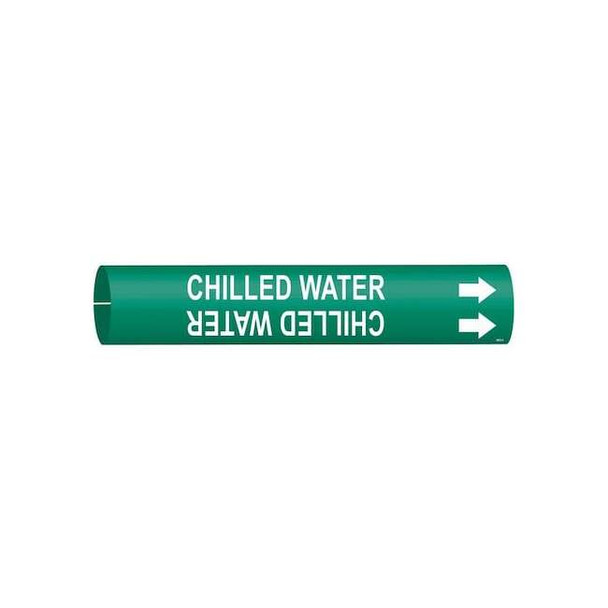 Brady Pipe Mrkr,Chilled Watr,13/16in H,4/5in W 4022-A