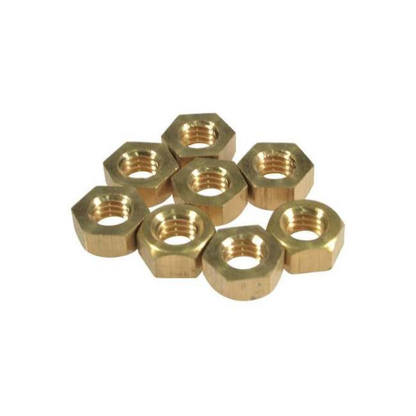 Dayton Hex Nut,3/8-16 Br, PK8 PP60222G