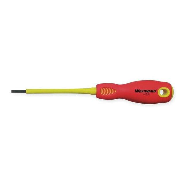 Westward Insulated Slotted Screwdriver 3/32 in Round 1YXJ8