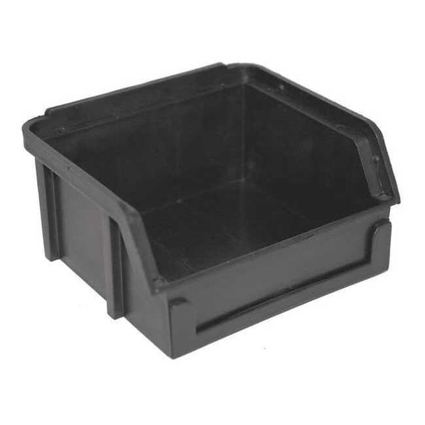 Plastic ESD Conductive Stack & Hang Bin, Black, 3 1/2 in L, 2 in H