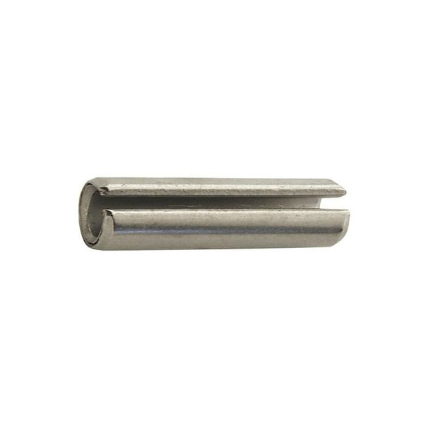 Slotted Spring Pin, 1/8 in Outside Dia, 1/4 in L, Stainless Steel, 100 PK