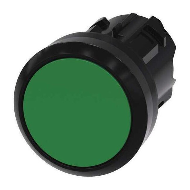 Siemens Push Button Operator,Green,Plastic Bezel 3SU1000-0AB40-0AA0