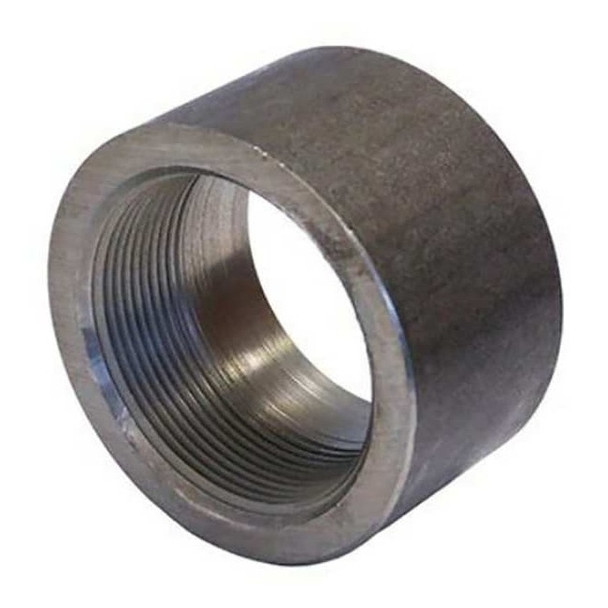 Half Coupling Half Coupling, 3/8" Pipe, FNPT, Black Forged Steel, Class 3000