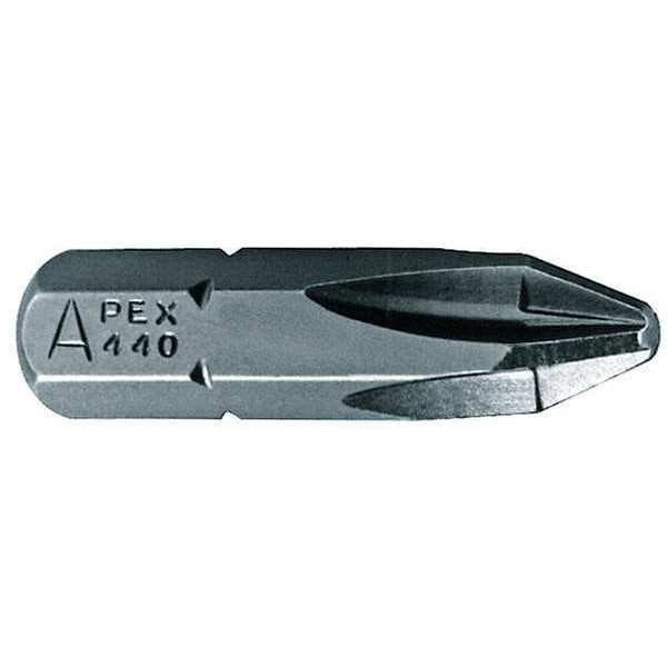 Apex Tool Group Torsion Bit,SAE,1/4",Hex,No 2,1",PK5 440-2X-5PK