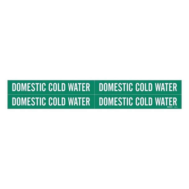 Brady Pipe Mrkr,Domestic Cold Water,3/4to2-3/8 7084-4