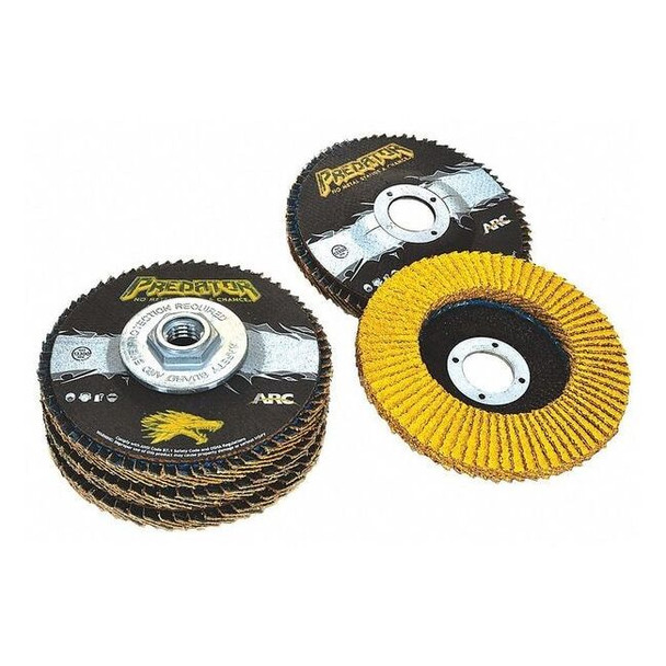 Arc Abrasives FlapDisc, 100Grit, 5in.di, PredatorHardEdge 71-108460AF