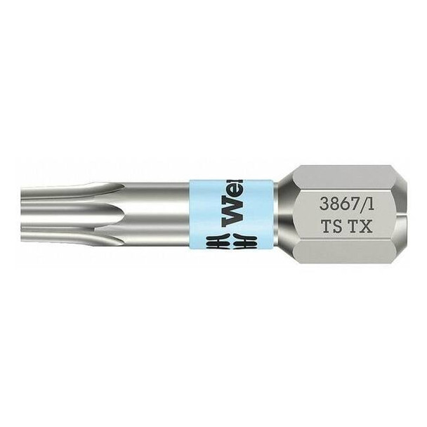 Wera Torsion Bit, SAE, 1/4", Hex, T40, 1", SS 05071038001