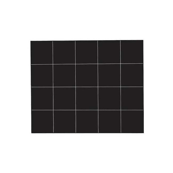 Magna Visual Magnetic Squares, 3/4 In. W, Black, PK20 FI-227