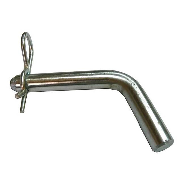 Bent Hitch Pin, 3/4 in Dia, 4-1/2 in Usable L, Steel, 1 PK