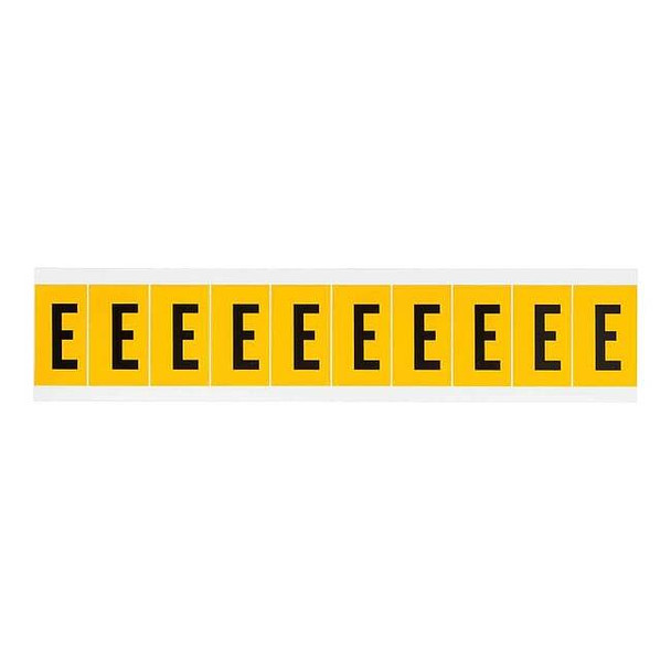 Brady Letter Label, E, 1-1/2in.Hx7/8in.W 1530-E