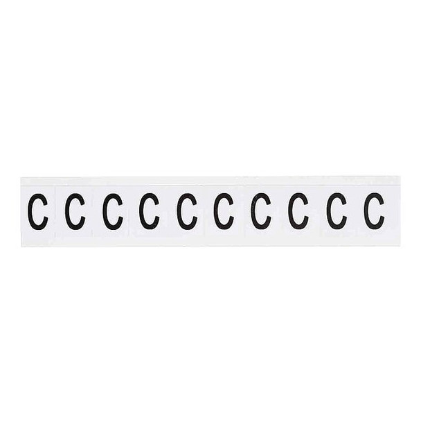 Brady Letter Label, Vinyl, 1-1/2 in H, 1 in W 9713-C