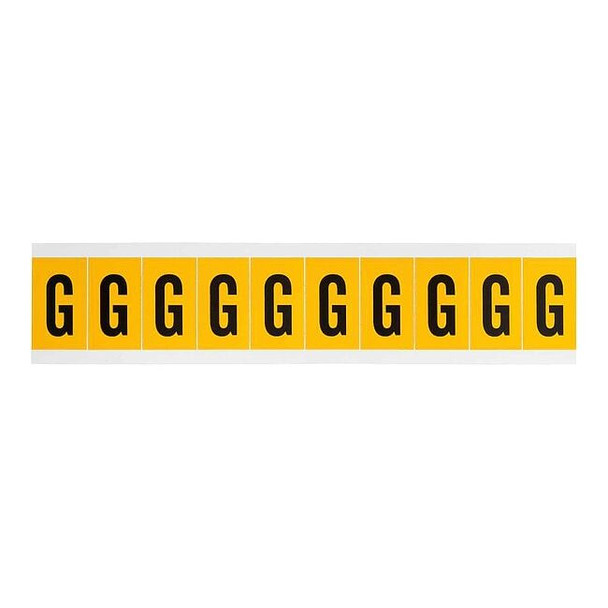 Brady LetterLabel,Vinyl,1-1/2inH,7/8inW 1530-G