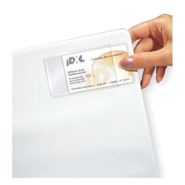 C-Line Products Business Card Holder,Clear,2 1/4" H,PK10 70238