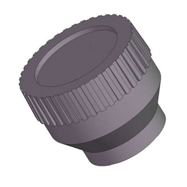 Knurled Knob, 10-32 Thread Size, 1/2"L, Zinc Plated