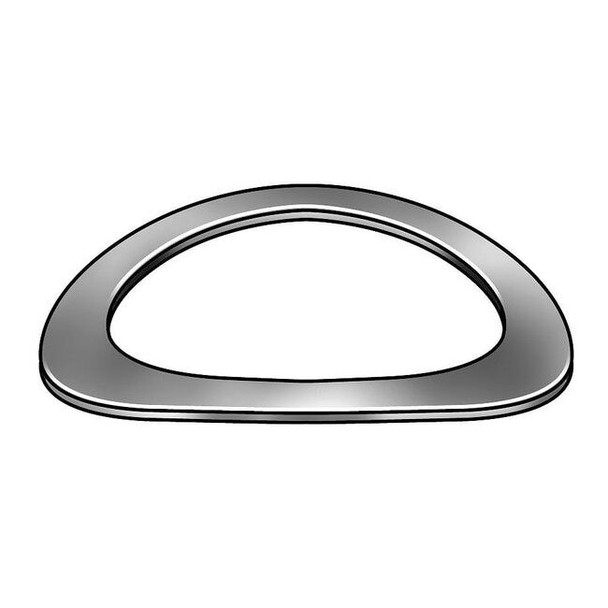 Manufacturer Varies Disc Spring,Curved,0.5,301 SS,PK10 1UAP8
