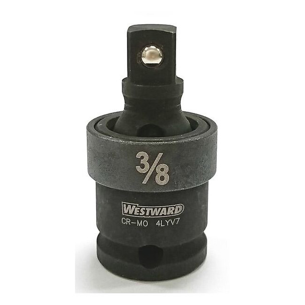 Westward 3/8 in Drive Universal Joint, SAE, Black Oxide, 2 1/2 in L 4LYV7