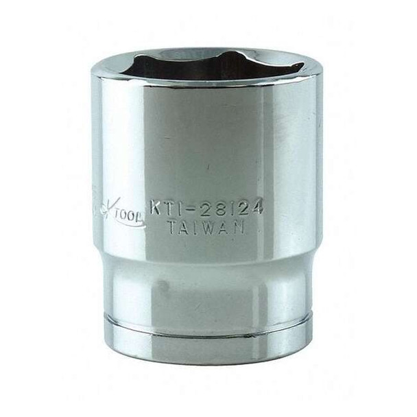 1/2 in Drive, 24mm Metric Socket, 6 Points, 1/2 in. Dr,24mm Hex