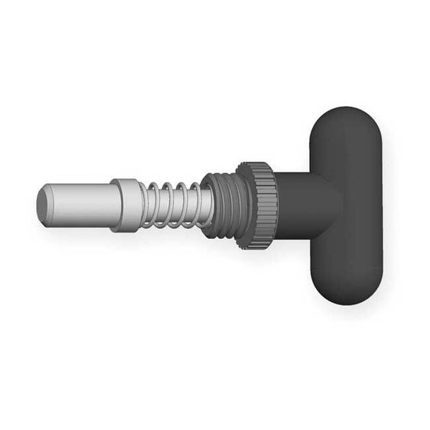 Pop Pin Weld On Barrel, 3/8" Tip Dia., 0.600"L, Rounded T-Knob
