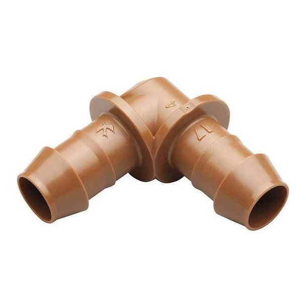 Rain Bird Elbow,1/2 In. Tubing,Brown,Plastic,PK4 BE50/4PKS
