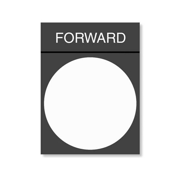 Schneider Electric Legend Plate, Forward, White/Black and Red ZBY2305
