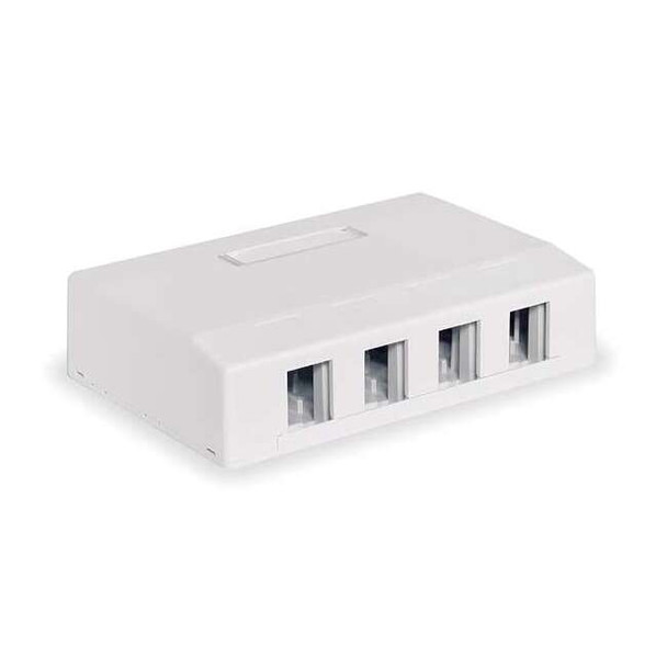 Hubbell Premise Wiring Surface Housing 4 Port HSB4W