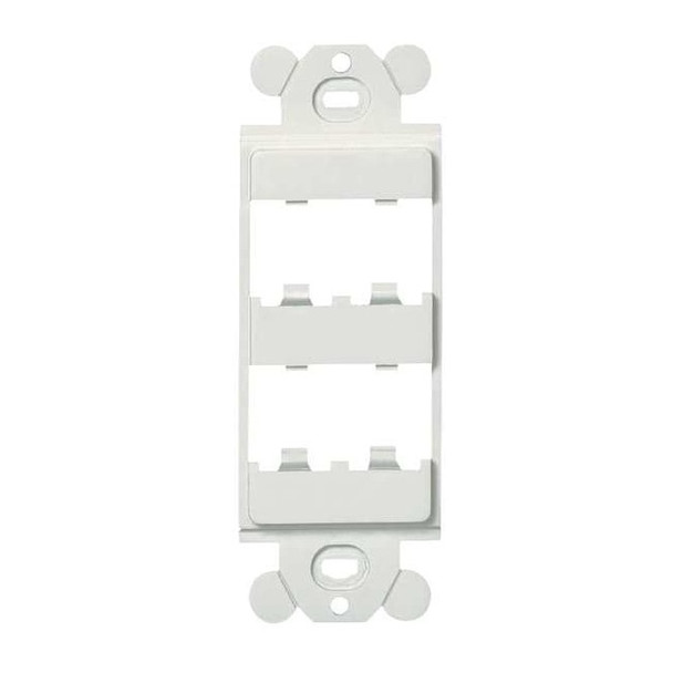 Panduit GFCI Module Frame,Mini Com,4 Port,White CFG4WH