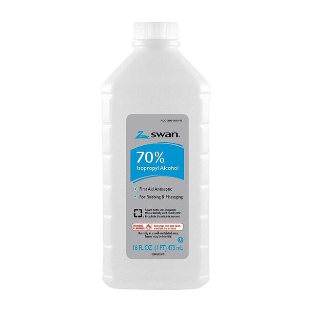 Topical Antiseptic Liquid, Isopropyl Rubbing Alcohol, 70% Alcohol, 16 oz Bottle
