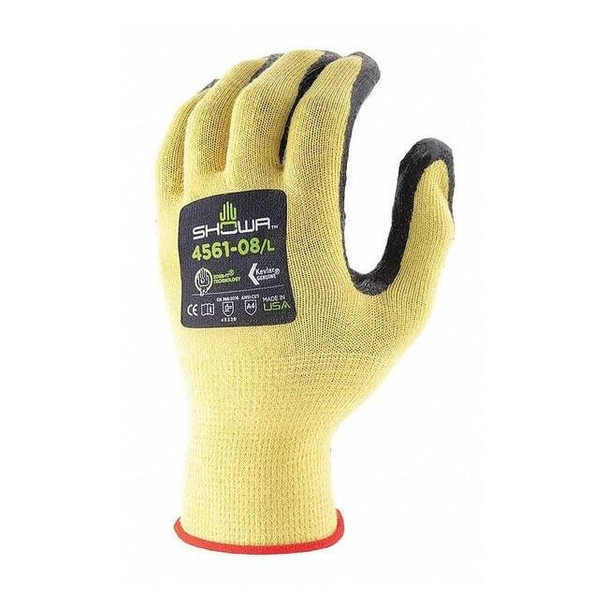 Cut-Resistant Coated Gloves, Cut Level A4 ,Dipped ,Foam Nitrile ,Sandy ,L 1 PR